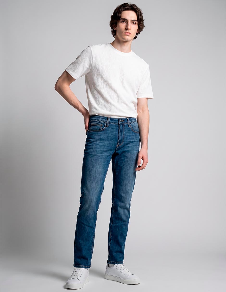 Jeans recto that´s it deslavado para hombre 3