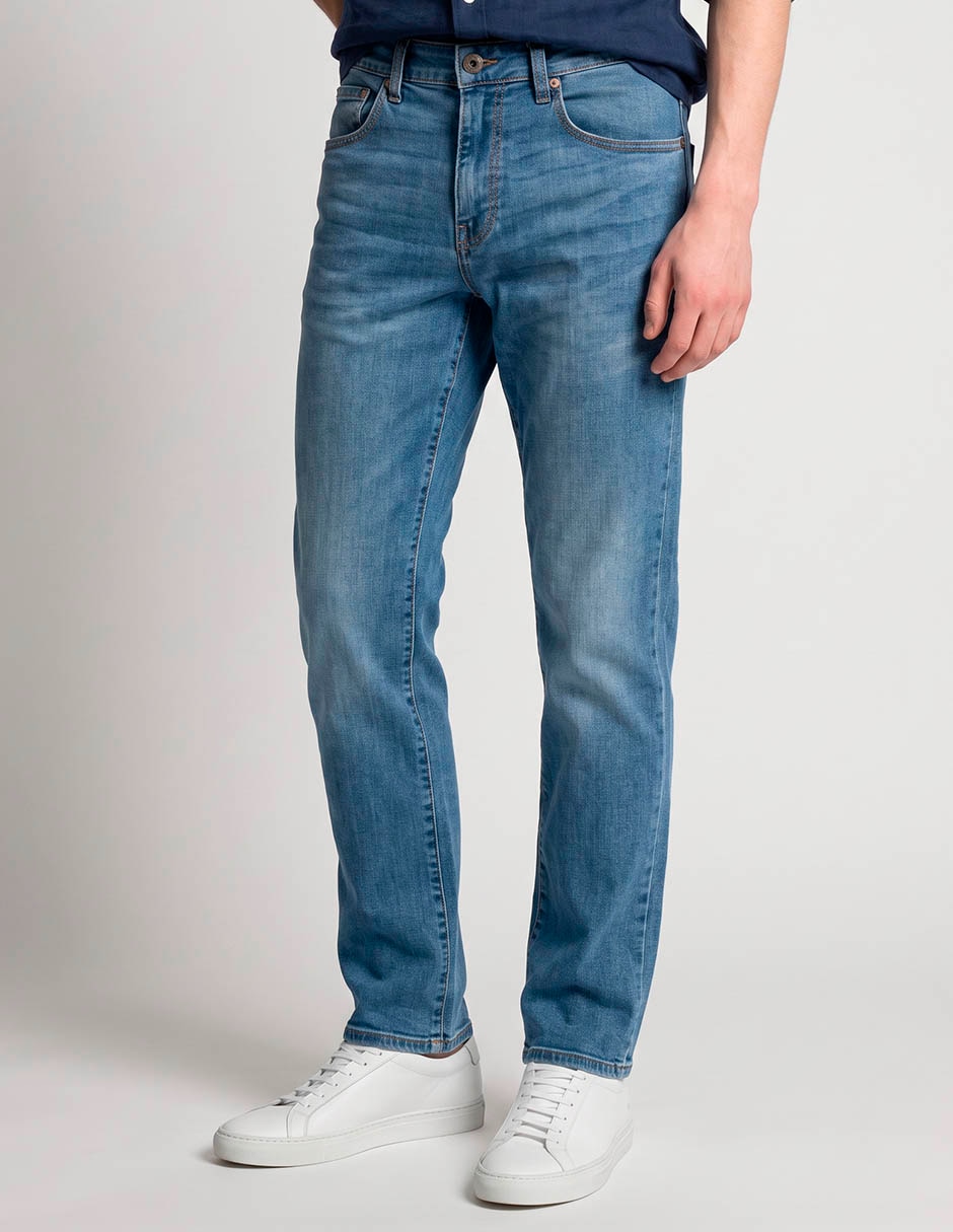 Jeans slim deslavado para hombre