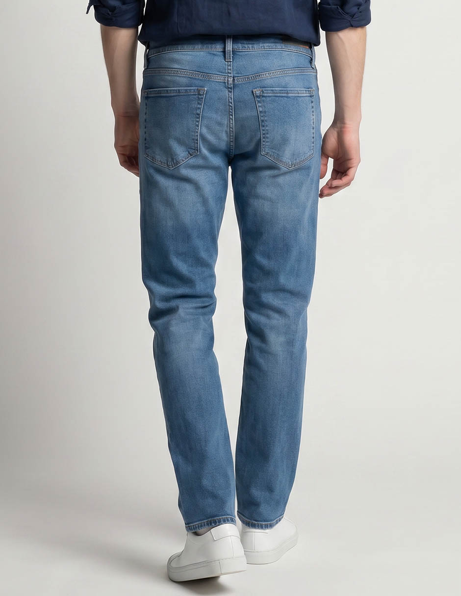 Jeans slim deslavado para hombre 2