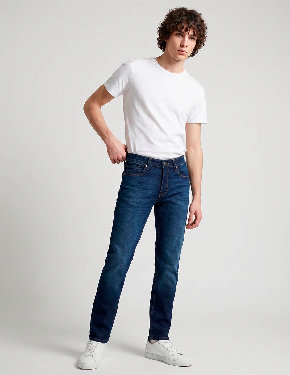 Jeans slim deslavado para hombre 3