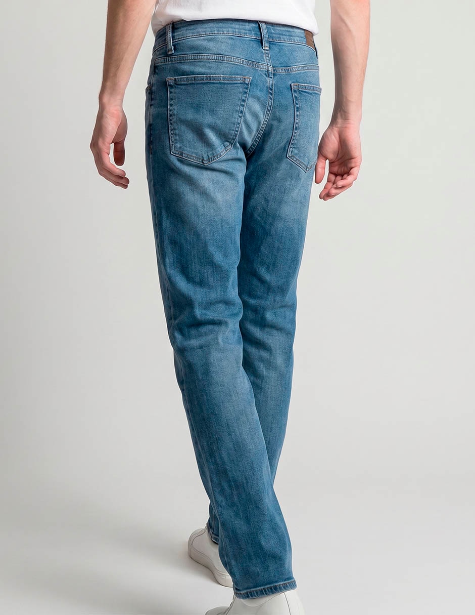 Jeans slim deslavado para hombre 2