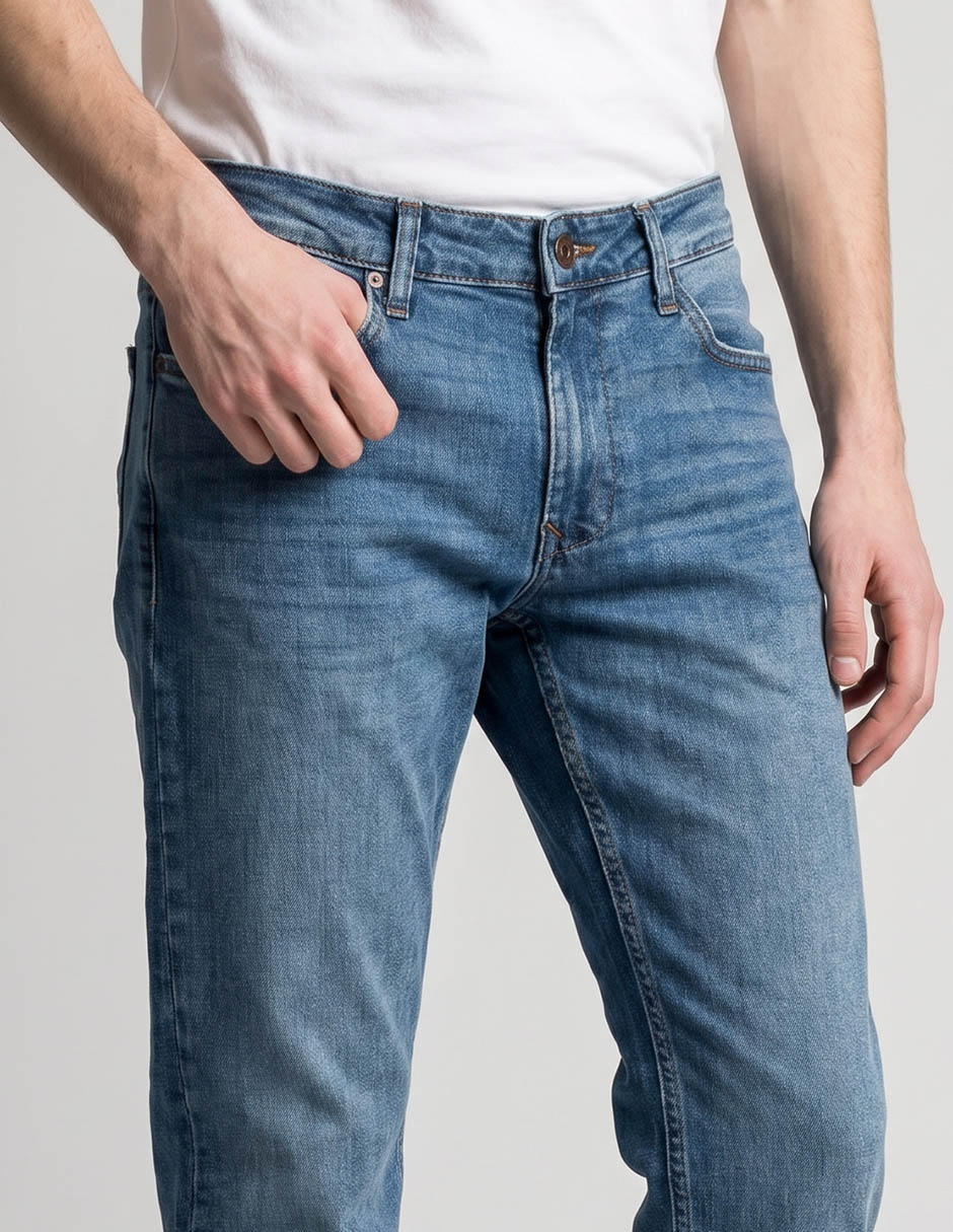 Jeans slim deslavado para hombre 3