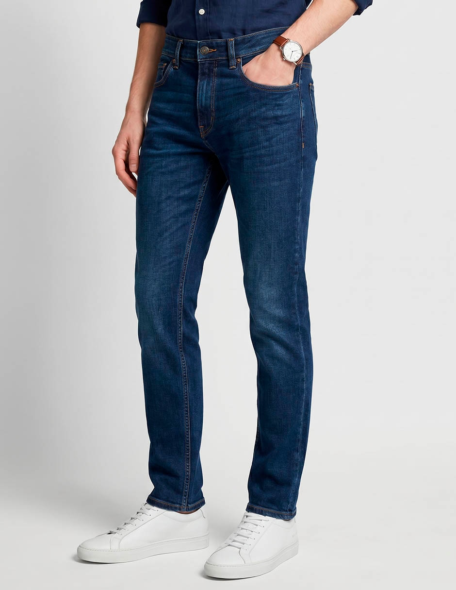 Jeans skinny deslavado para hombre Jeans skinny deslavado para hombre