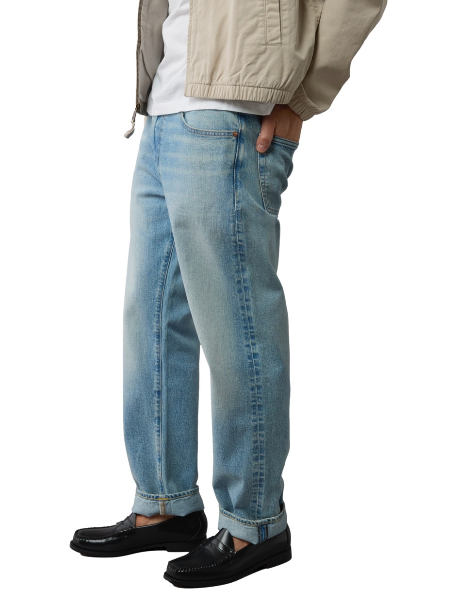 Jeans straight deslavado para hombre Jeans straight deslavado para hombre