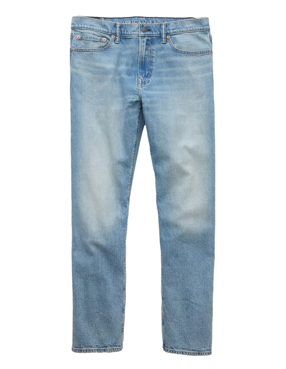 Jeans straight American Eagle deslavado para hombre