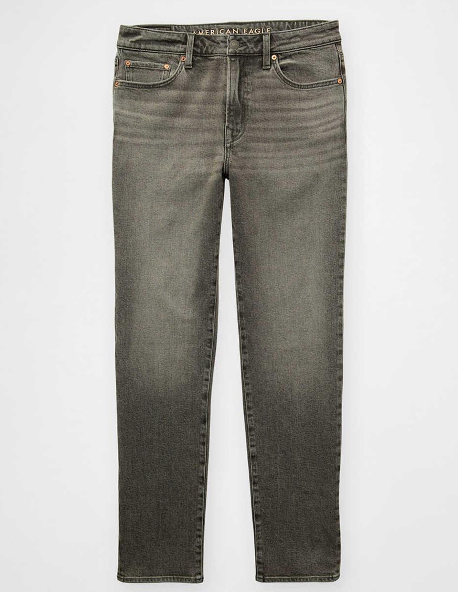 Jeans straight lavado obscuro para hombre