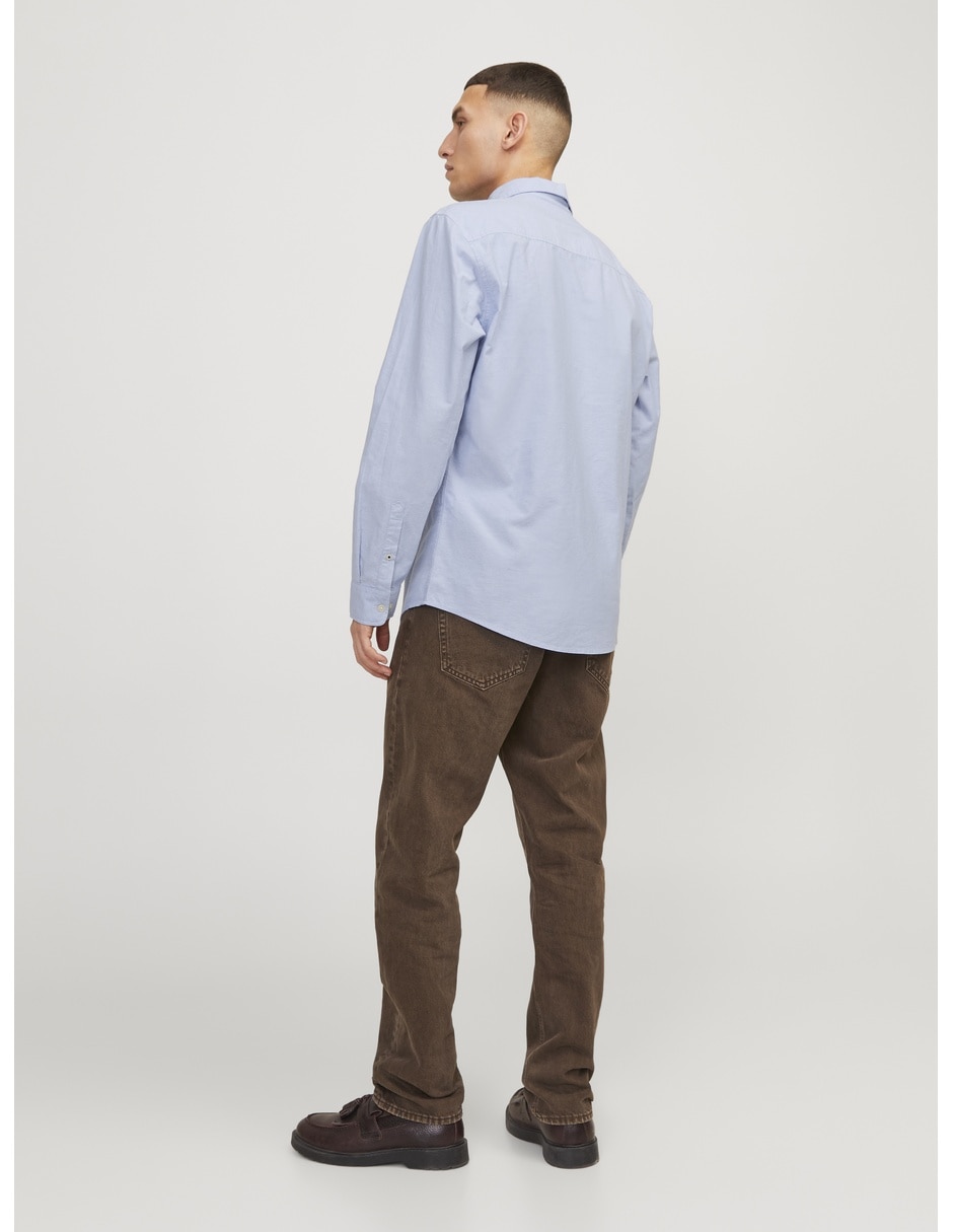 Camisa casual manga larga para hombre 2