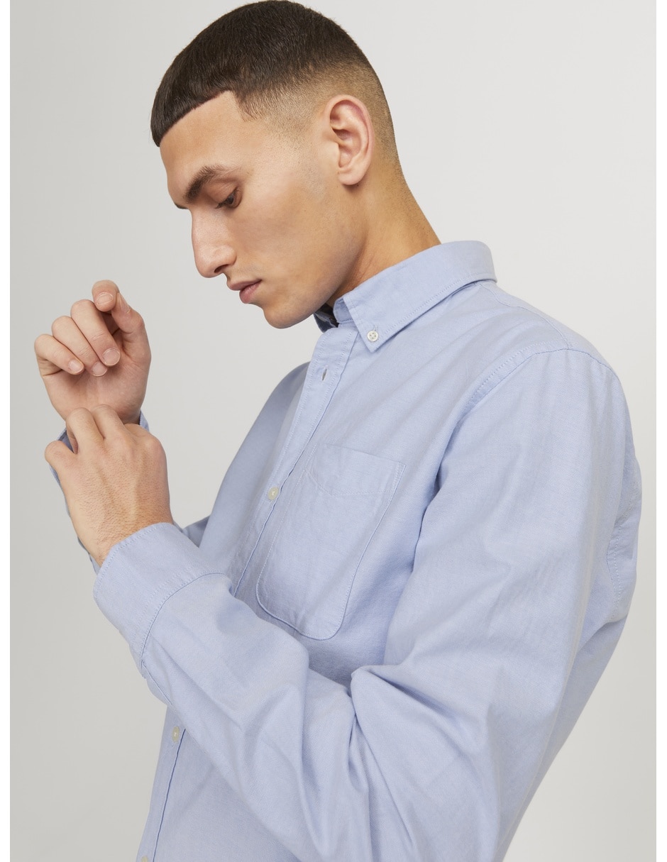 Camisa casual manga larga para hombre 3