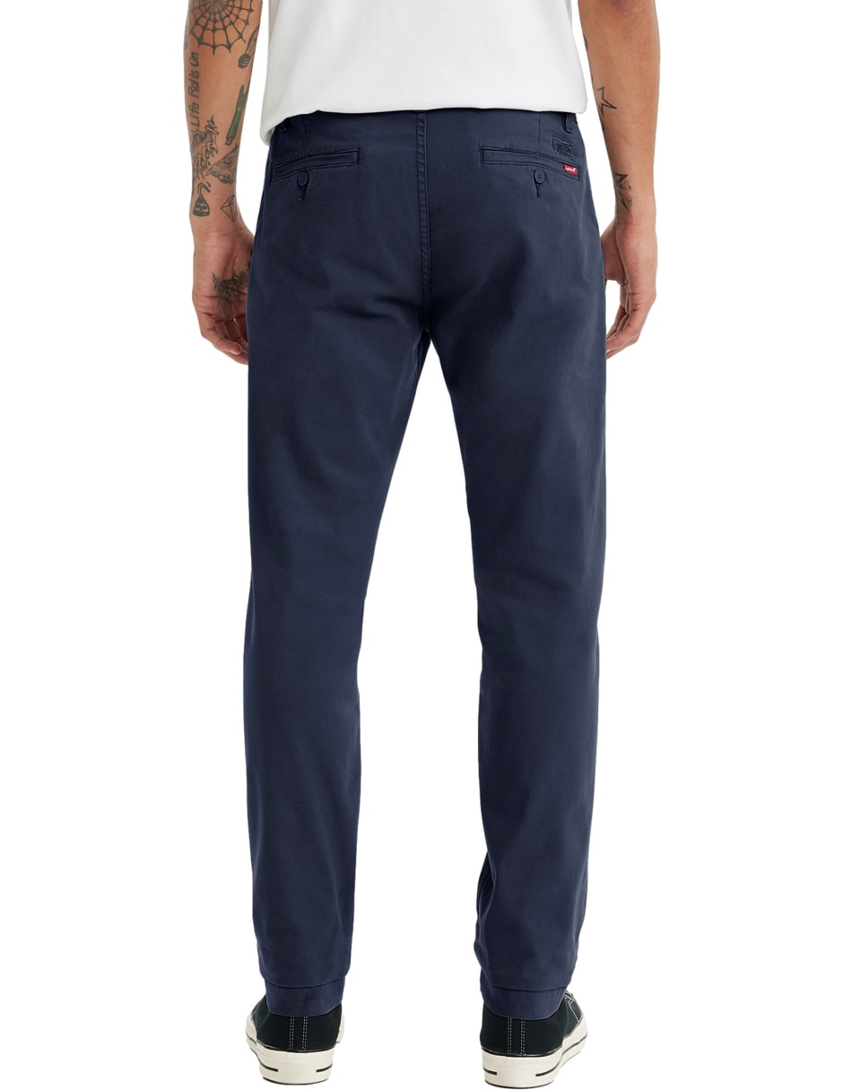 Pantalón casual regular regular de algodón para hombre 3