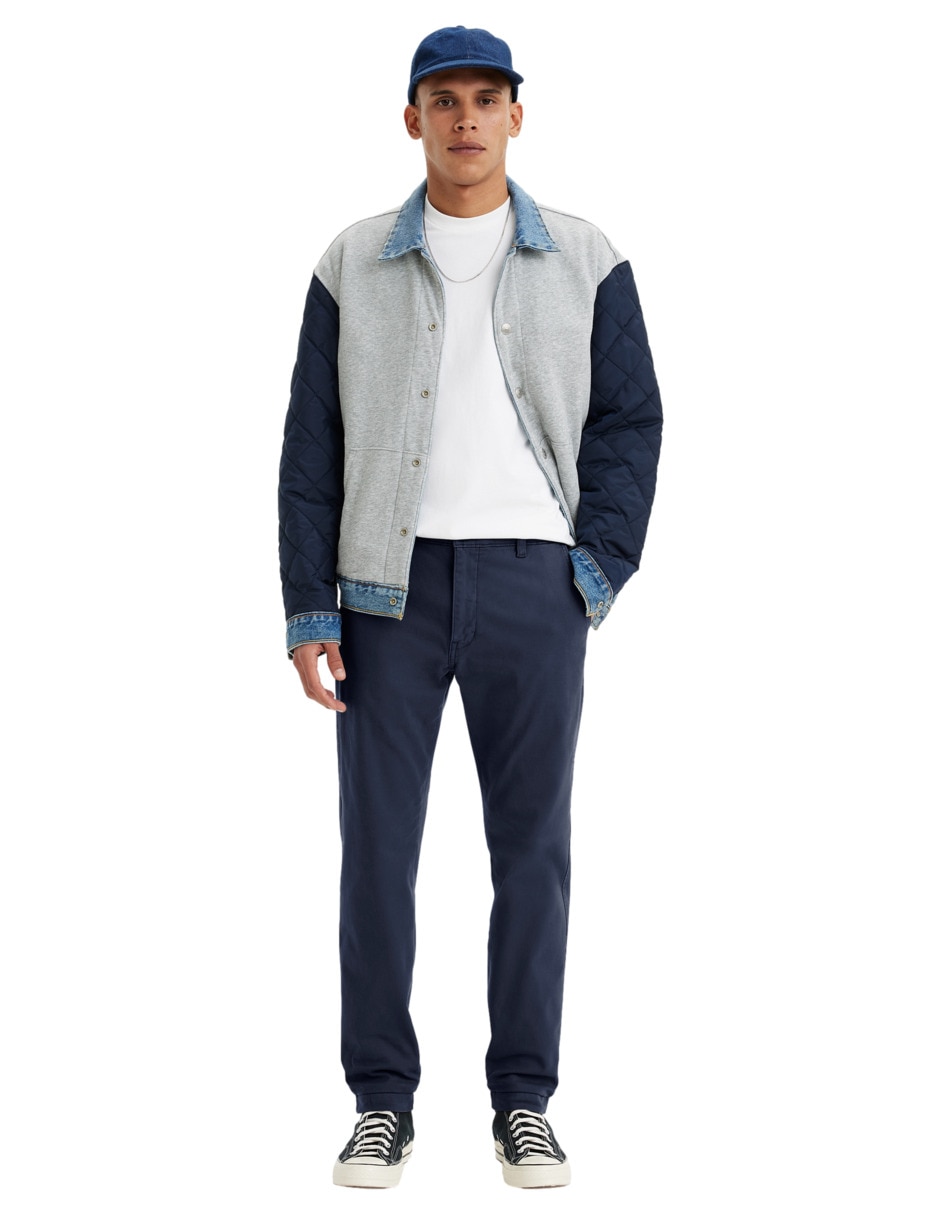 Pantalón casual regular regular de algodón para hombre 2