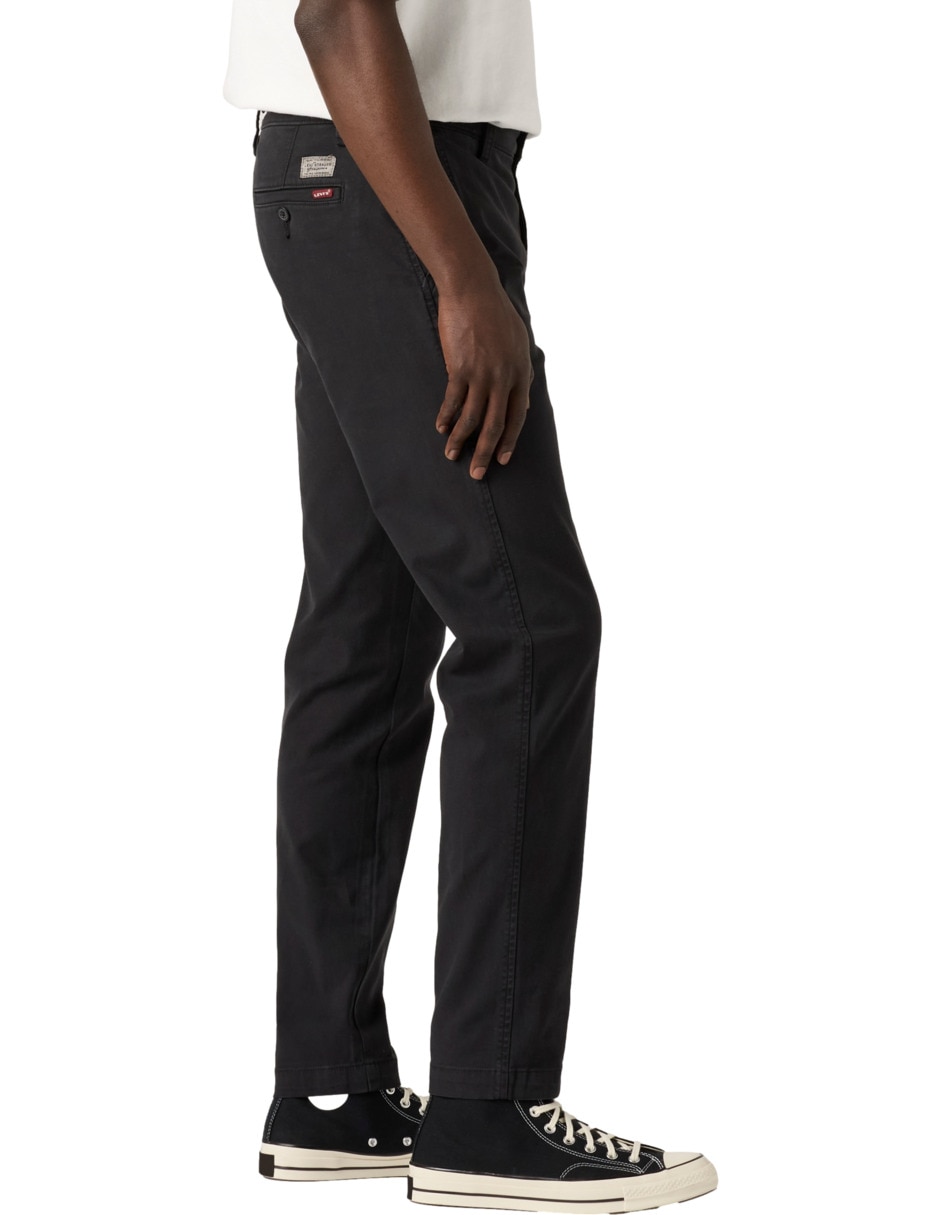 Pantalón casual regular regular de algodón para hombre 4