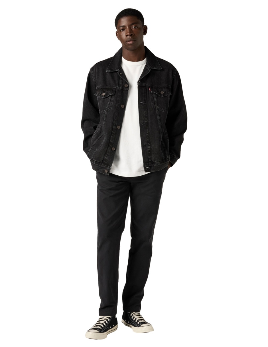 Pantalón casual regular regular de algodón para hombre 2