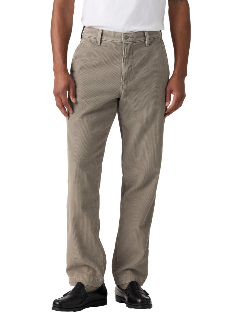 Pantalón regular de algodón para hombre