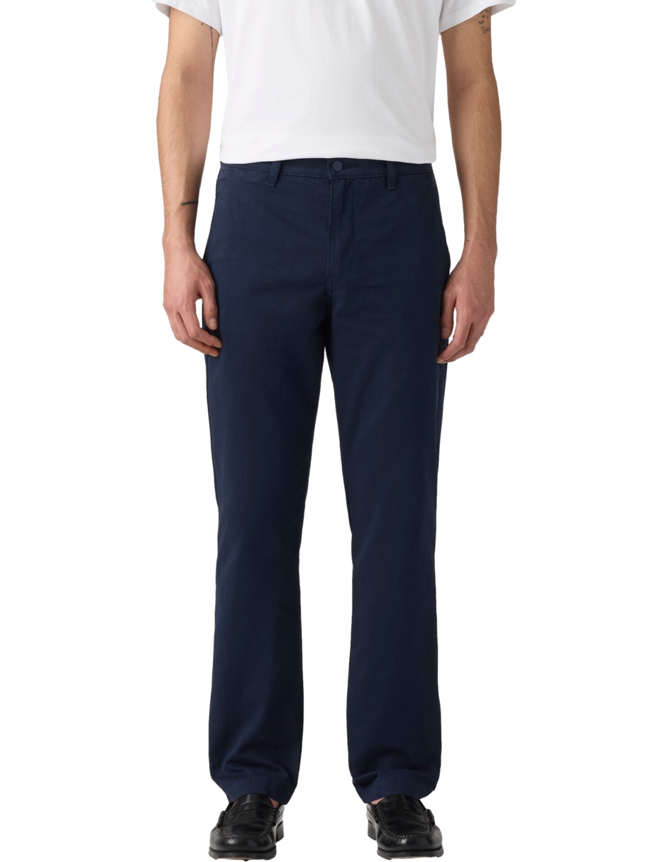 Pantalón casual regular regular de algodón para hombre