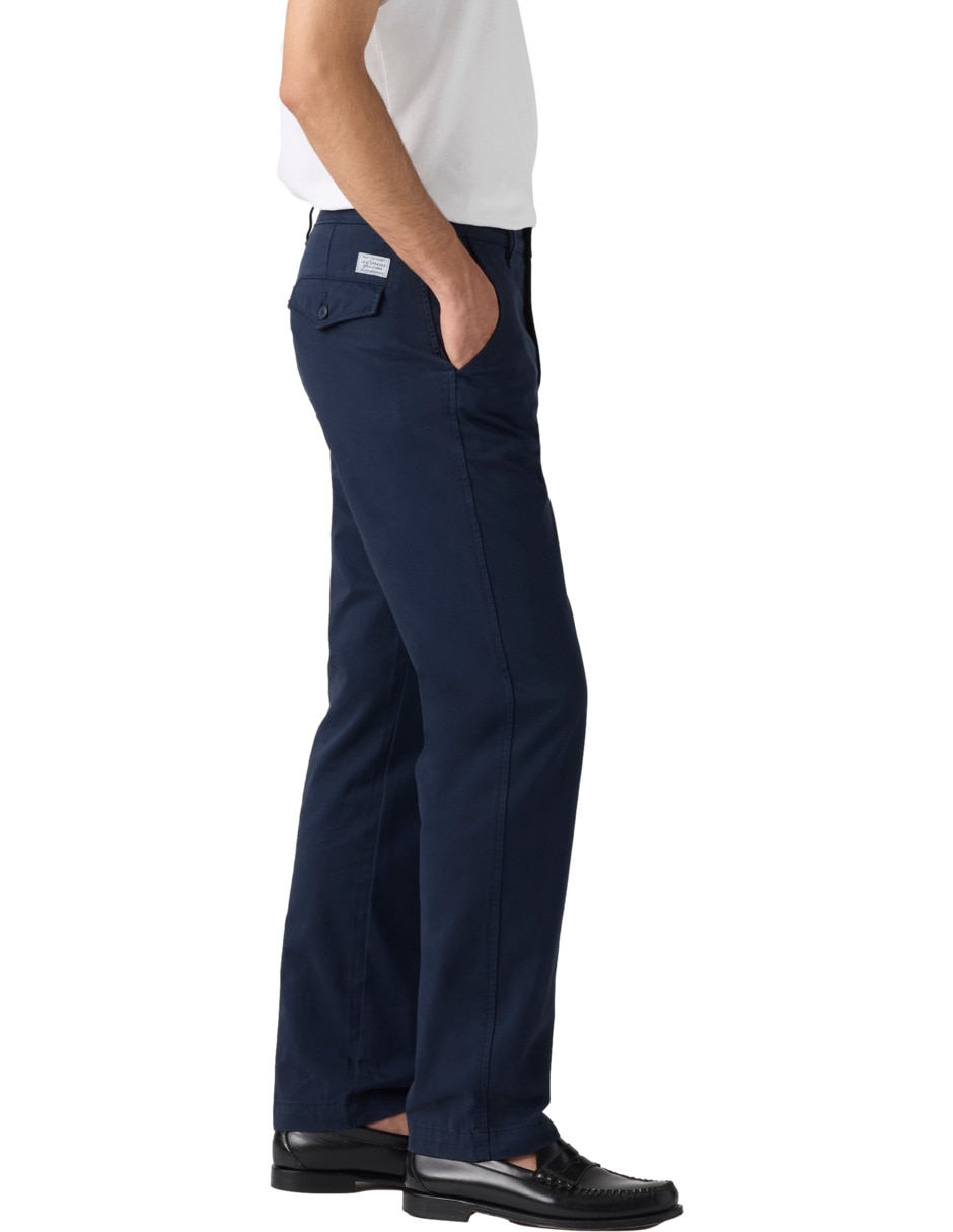 Pantalón casual regular regular de algodón para hombre 5