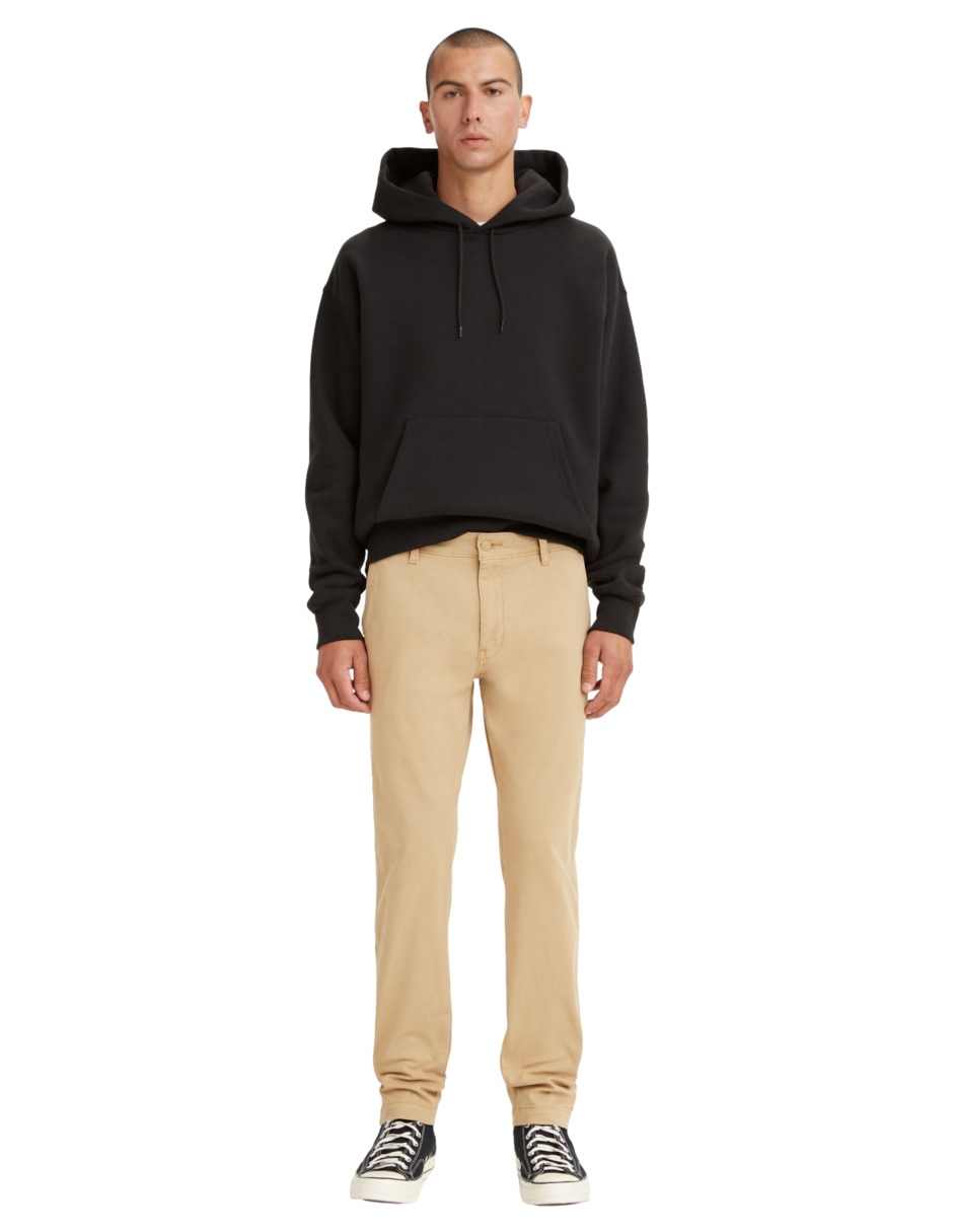 Pantalón casual regular regular de algodón para hombre 2
