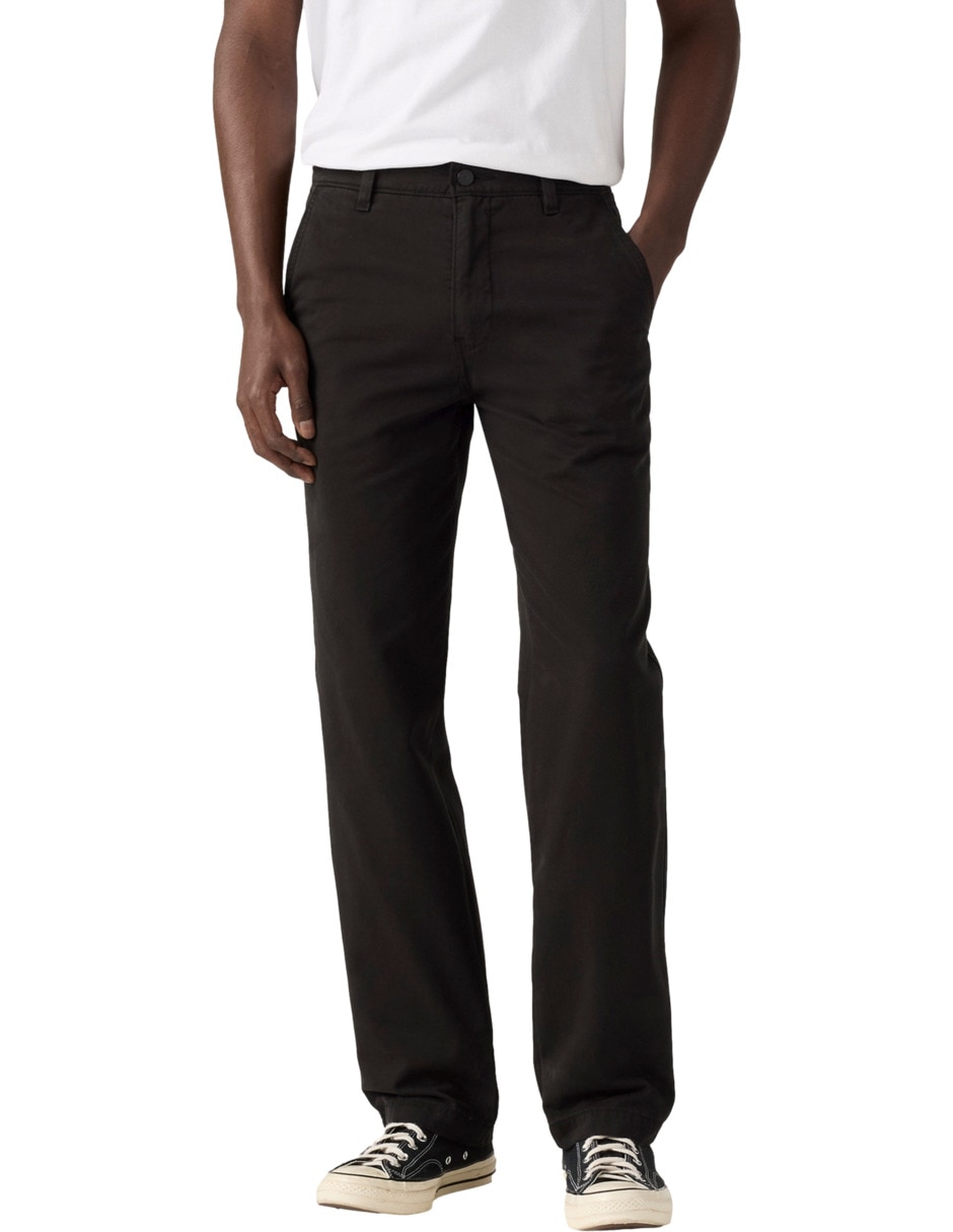Pantalón casual regular regular de algodón para hombre