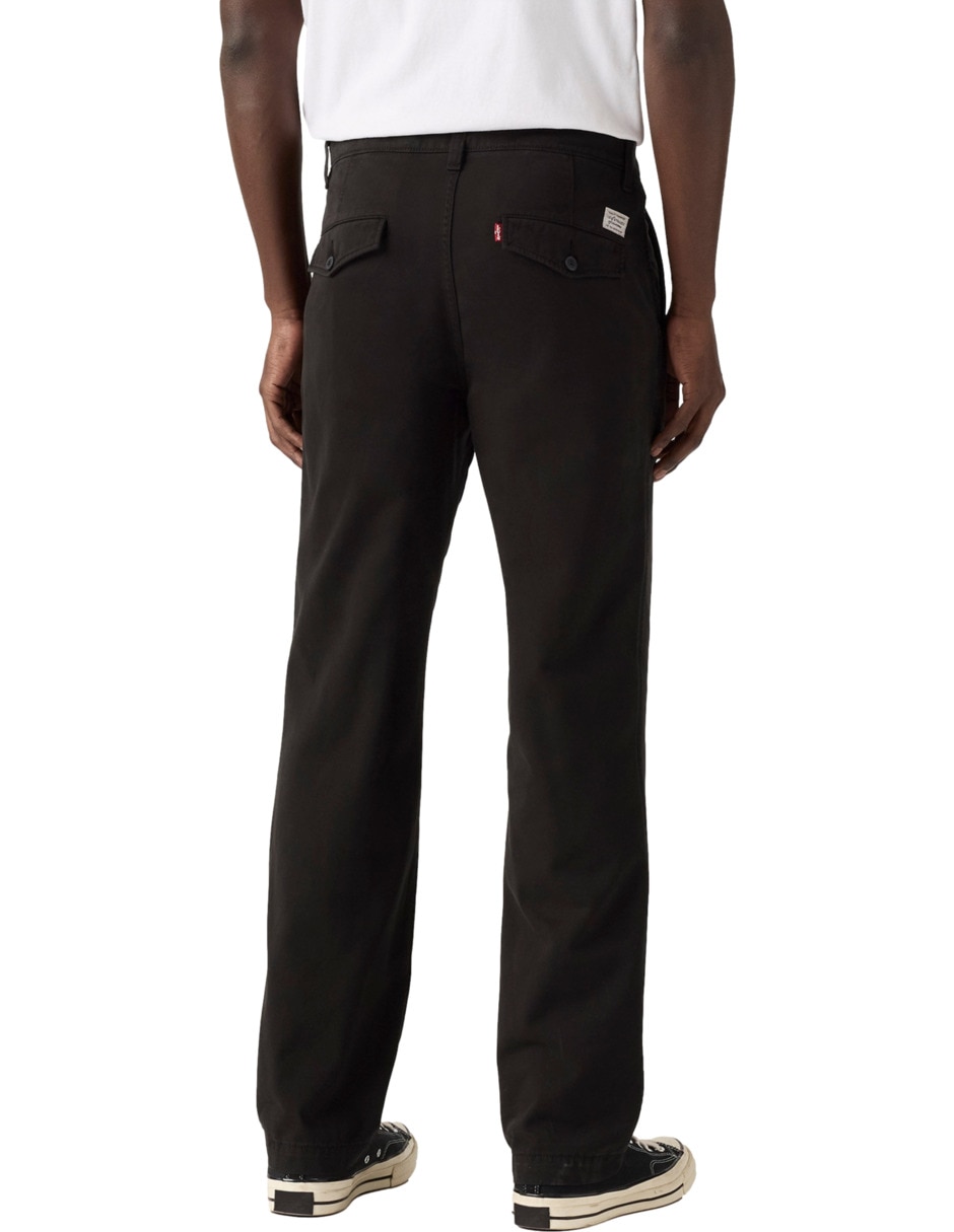 Pantalón casual regular regular de algodón para hombre 3