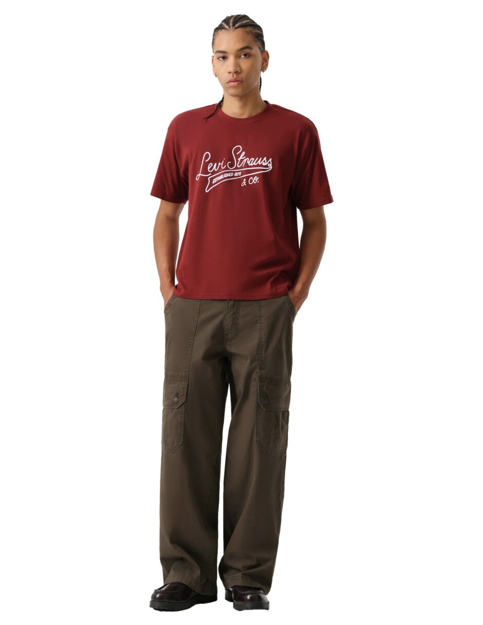 Pantalón cargo regular de algodón para hombre 5