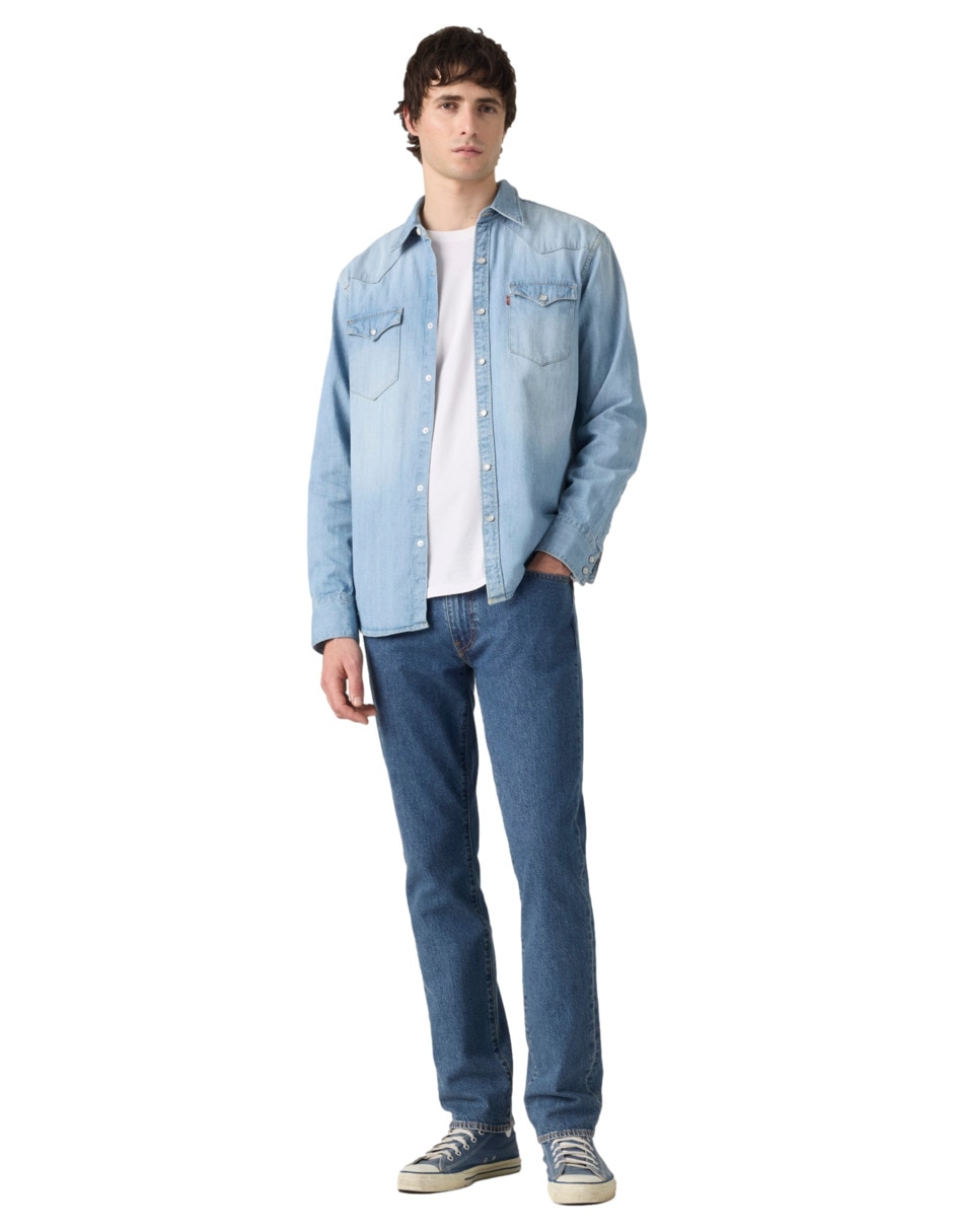 Jeans slim 511 lavado obscuro para hombre 4