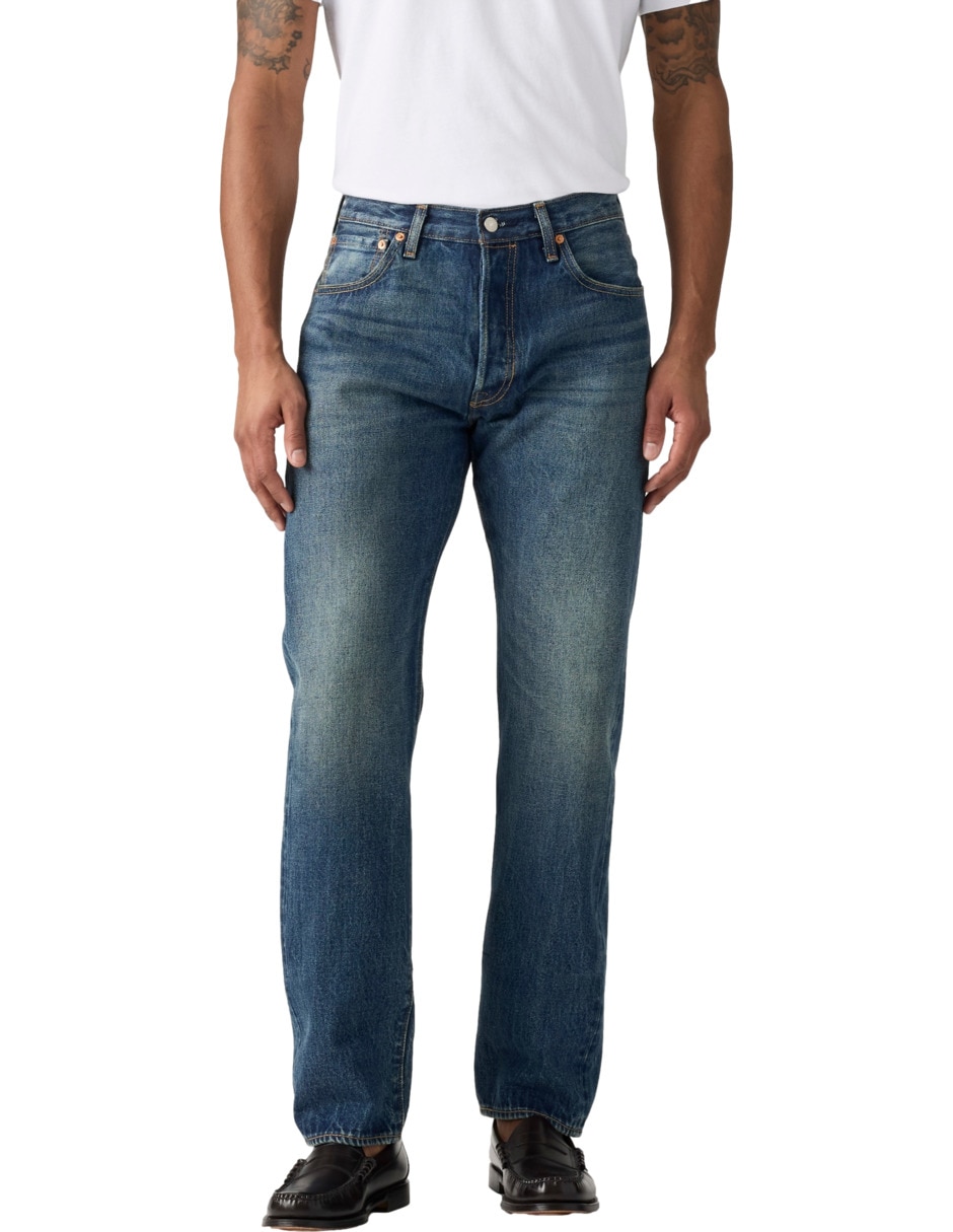 Jeans straight 501 lavado obscuro para hombre