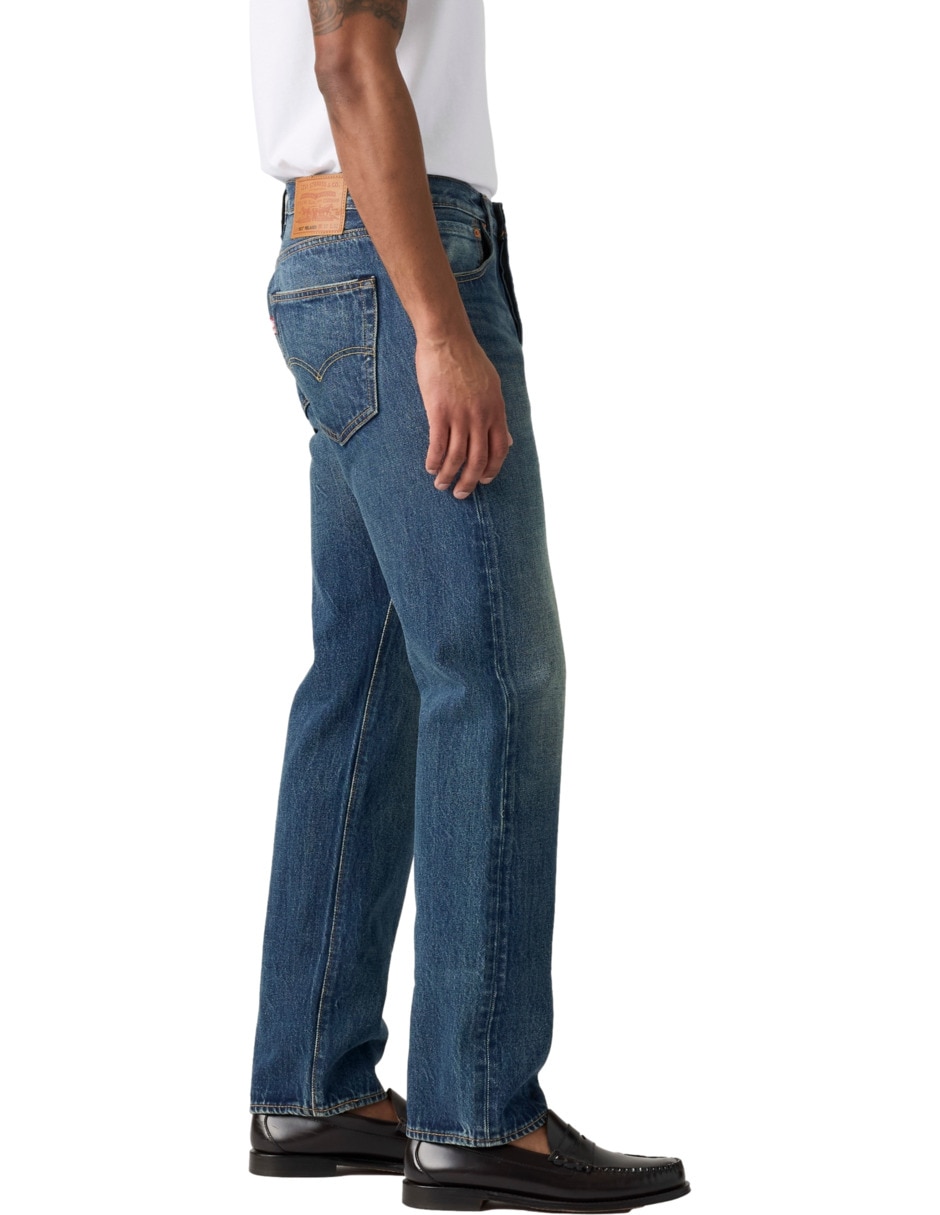 Jeans straight 501 lavado obscuro para hombre 2