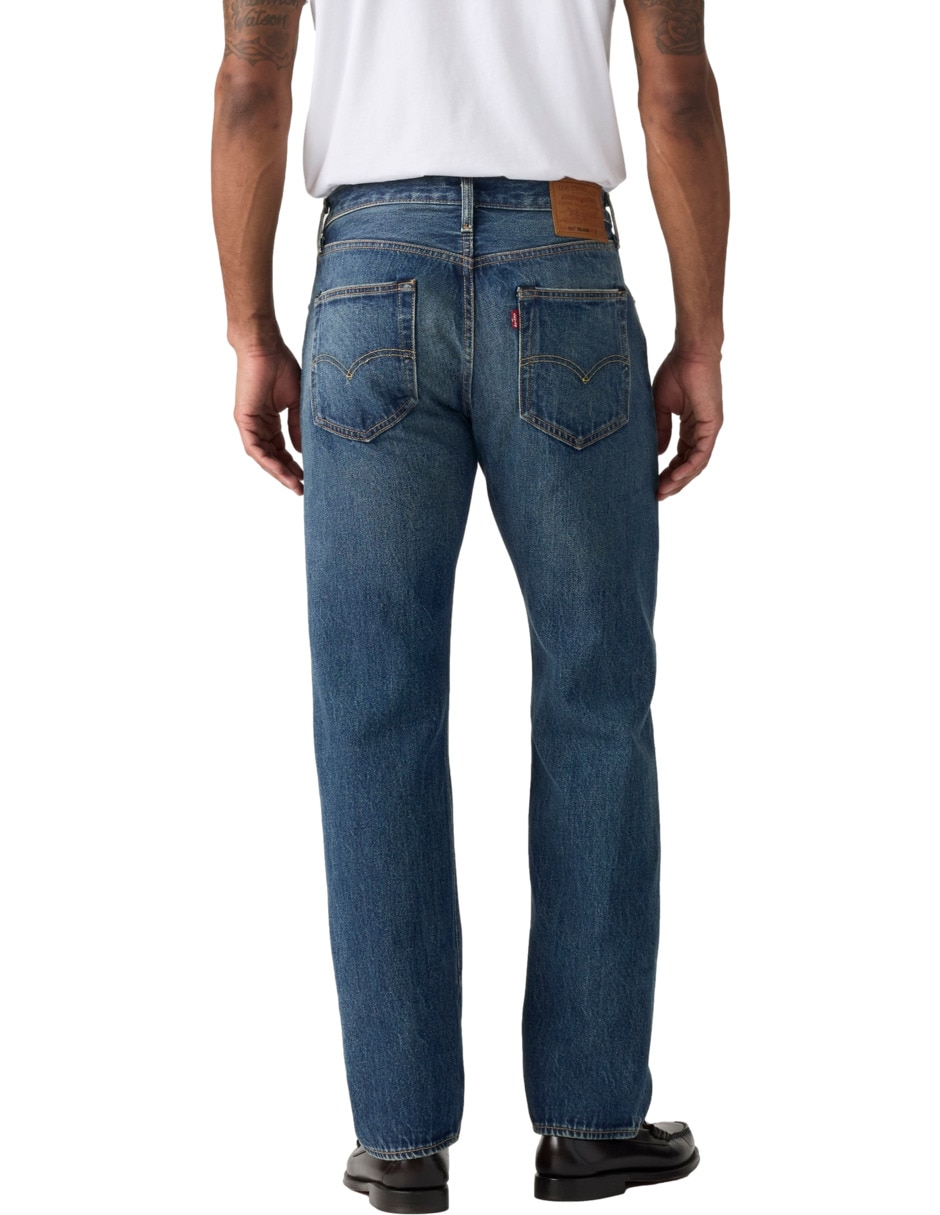 Jeans straight 501 lavado obscuro para hombre 3