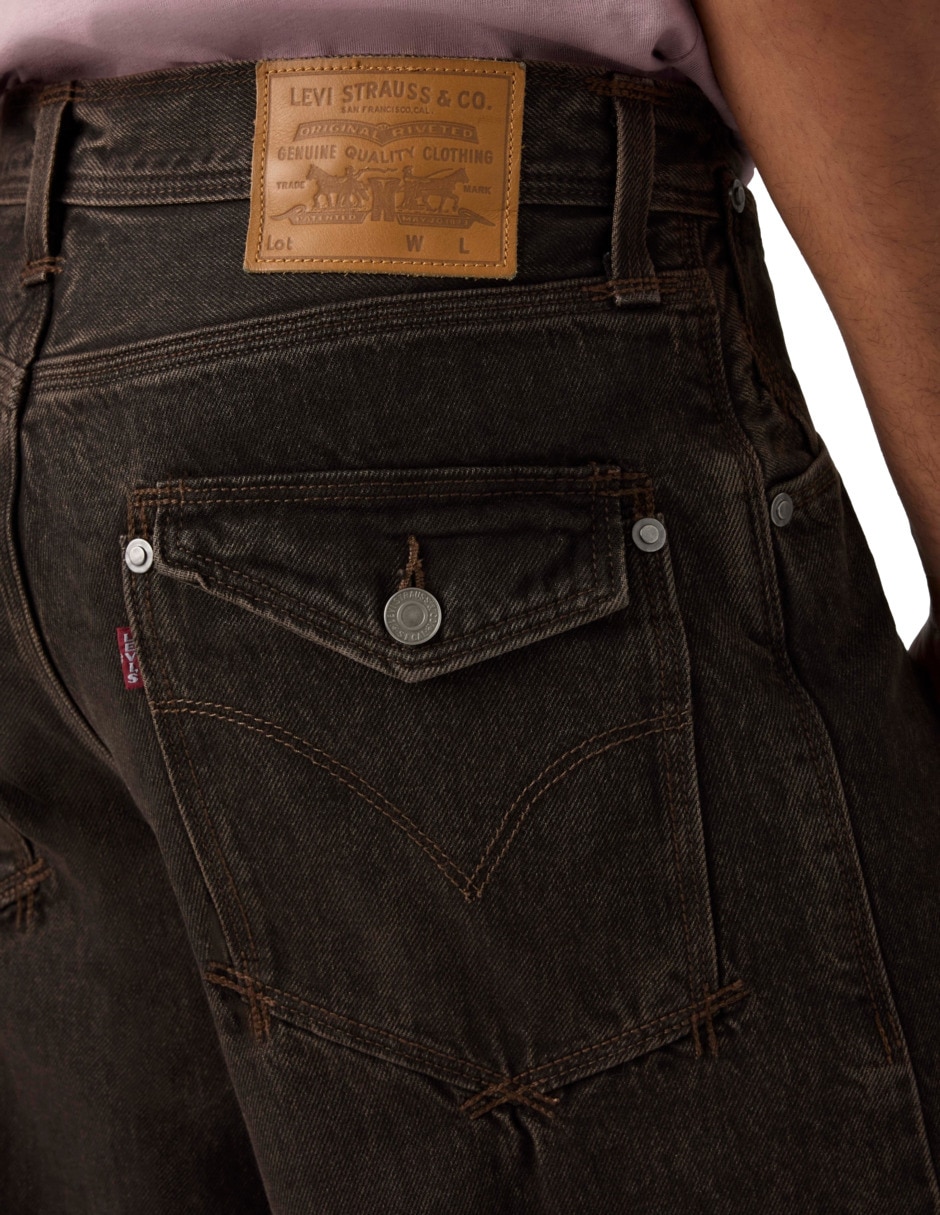 Jeans baggy lavado obscuro para hombre 4