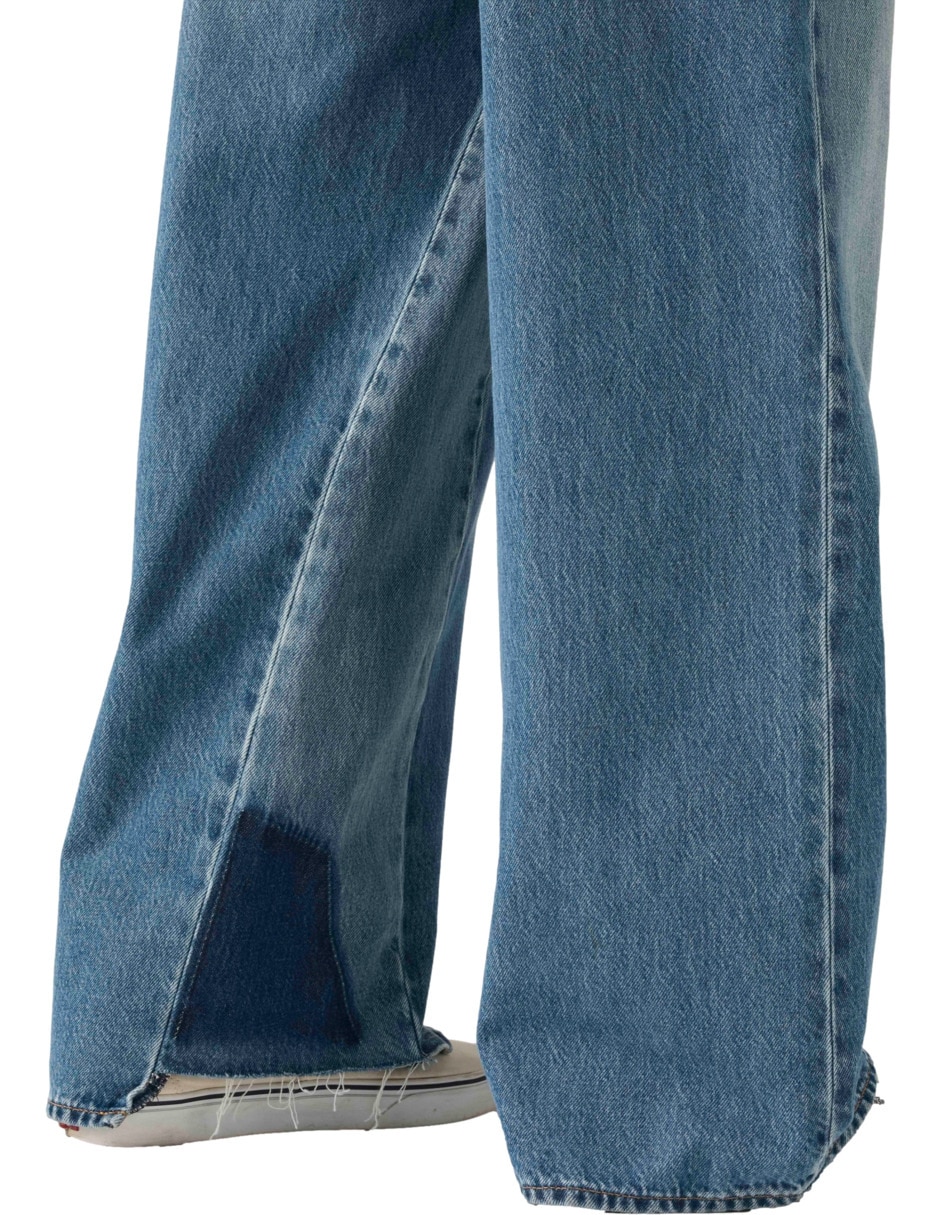 Jeans regular baggy lavado medio para hombre 3