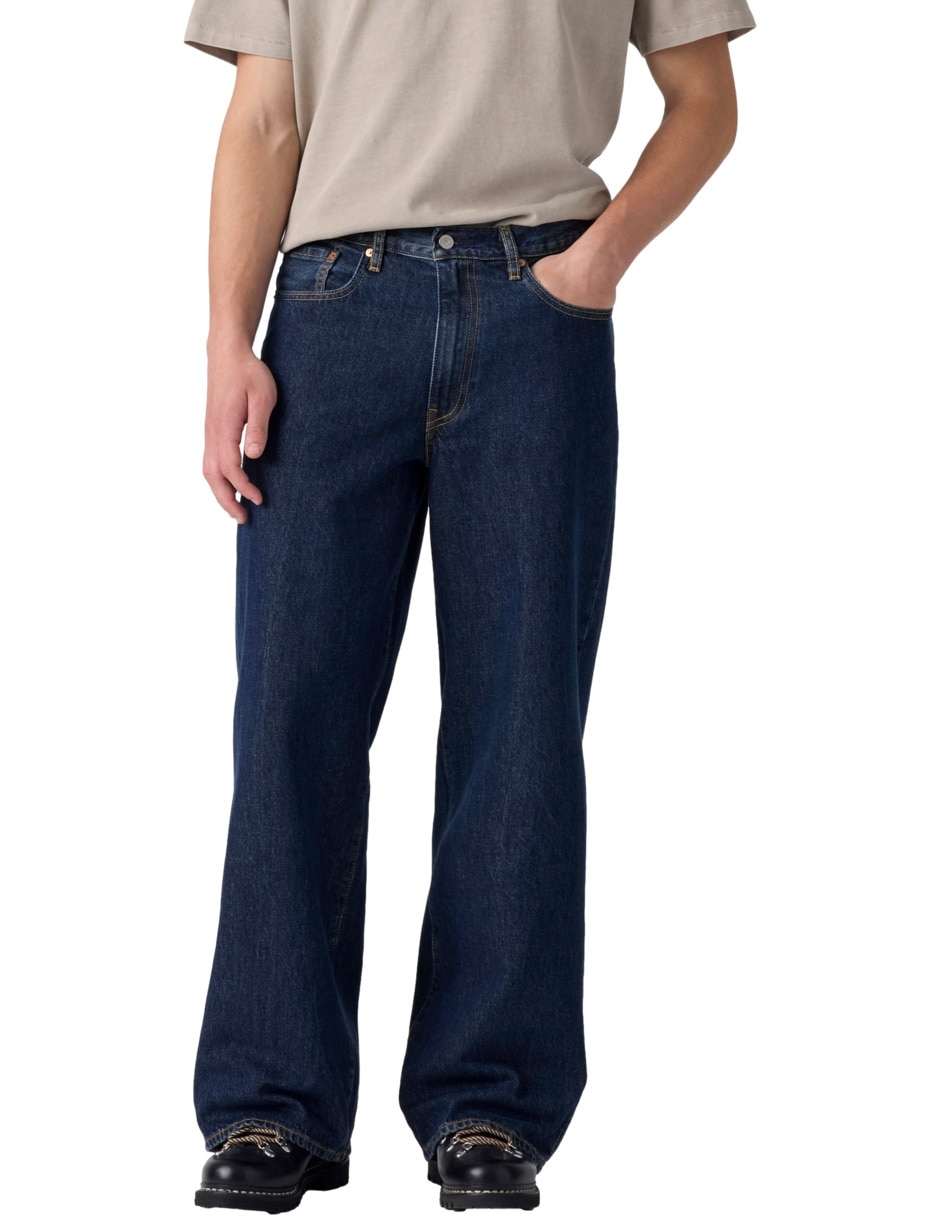 Jeans regular baggy lavado obscuro para hombre Jeans regular baggy lavado obscuro para hombre