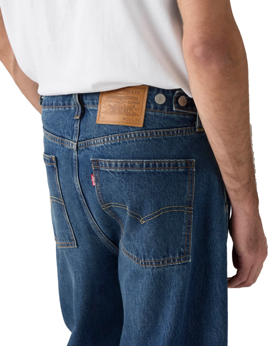 Jeans regular baggy lavado medio para hombre 3