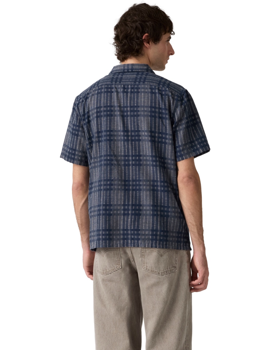 Camisa de lino manga corta para hombre 2