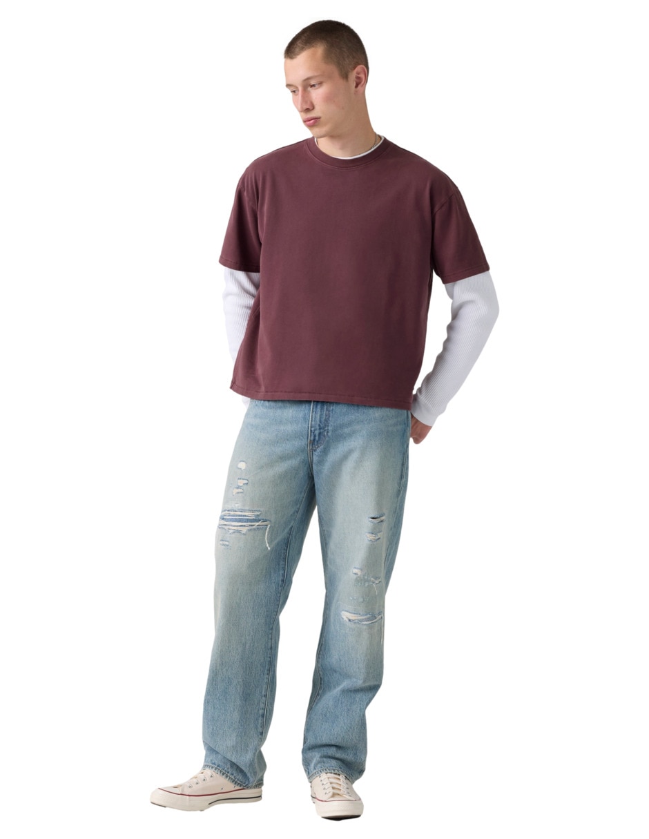 Jeans loose 568 lavado obscuro para hombre 4