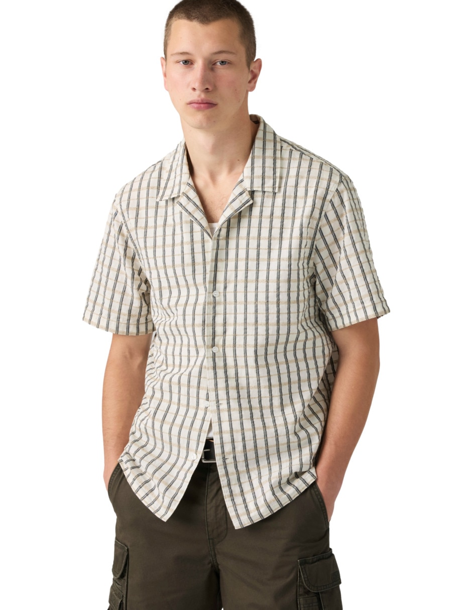 Camisa de algodón manga corta para hombre 3