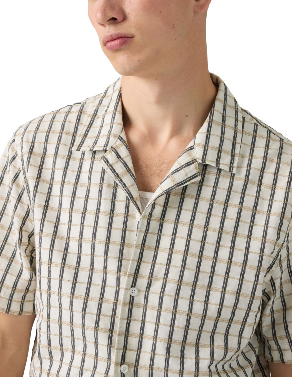 Camisa de algodón manga corta para hombre 4