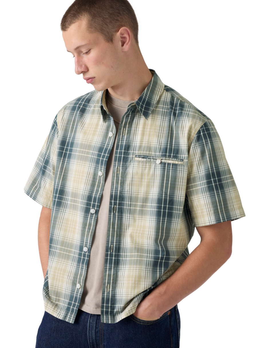 Camisa de algodón manga corta para hombre 3