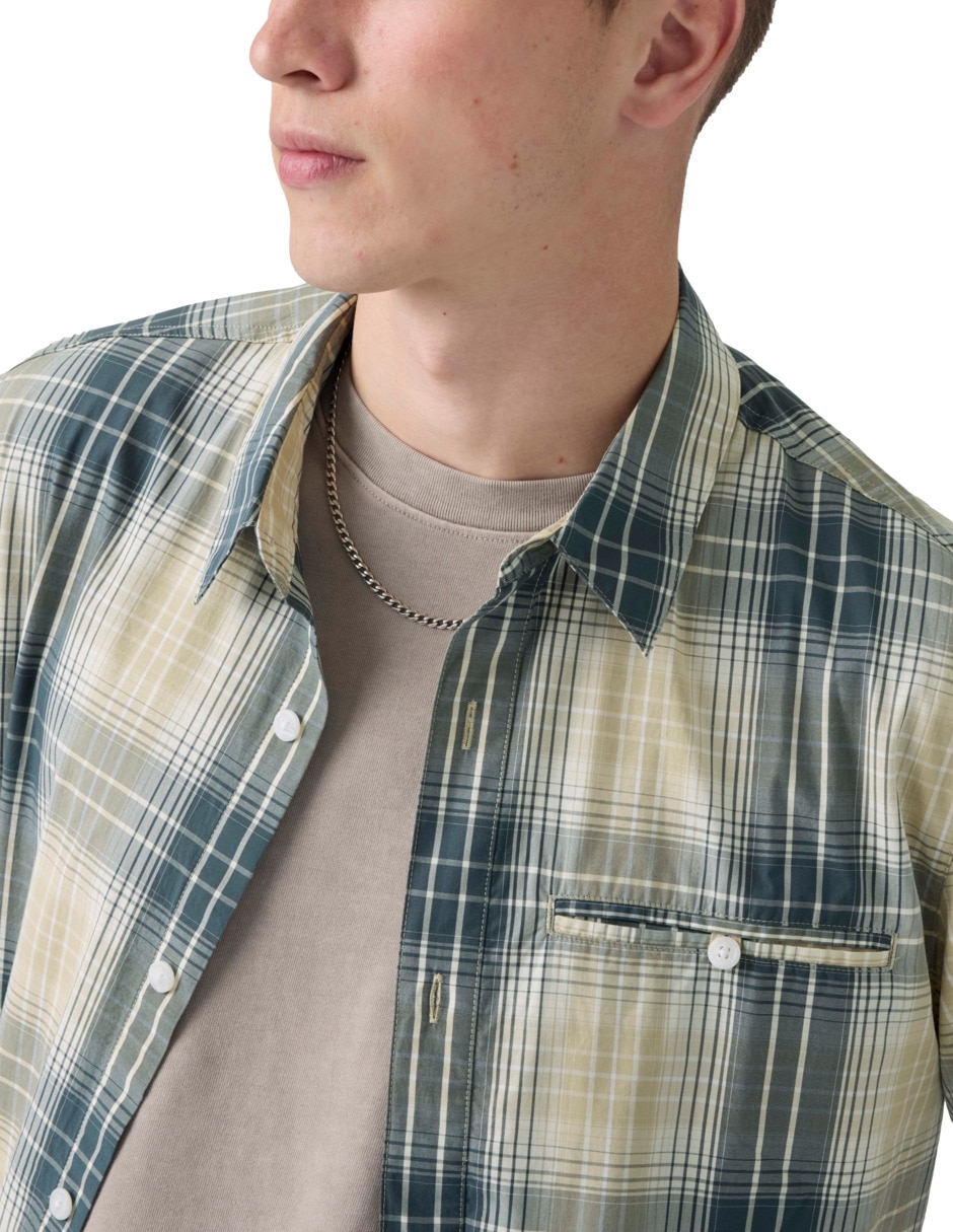Camisa de algodón manga corta para hombre 4