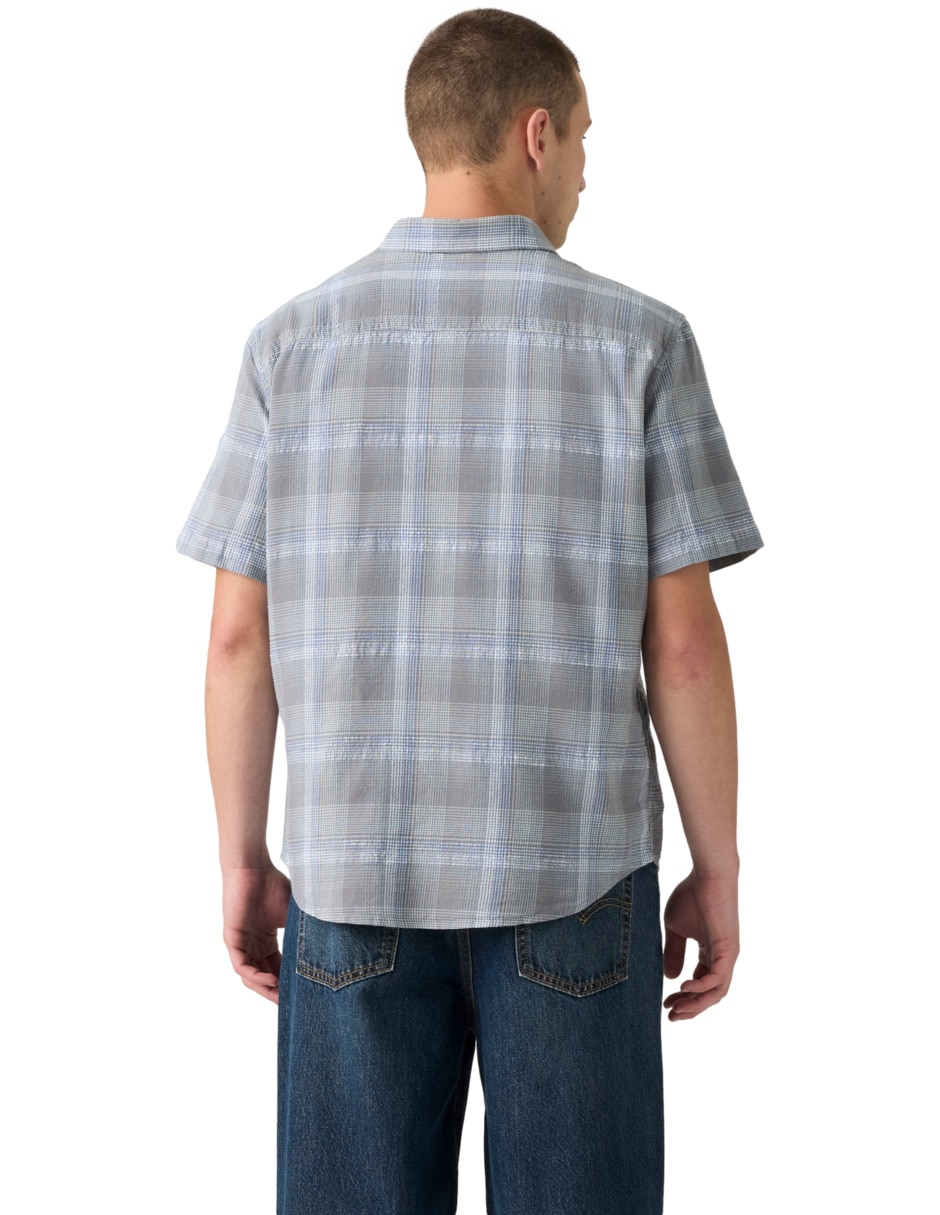 Camisa casual de algodón manga corta para hombre 2