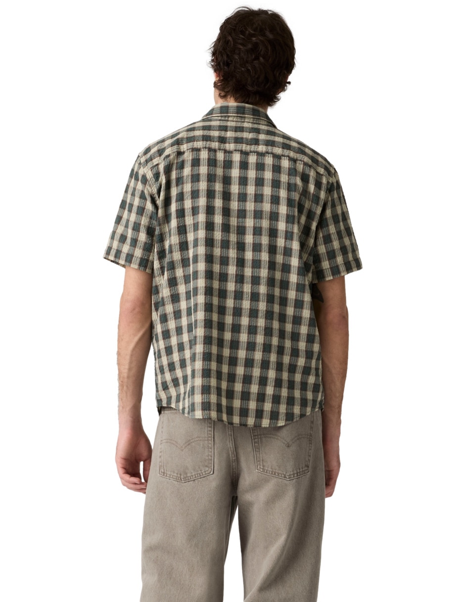 Camisa casual de algodón manga corta para hombre 2