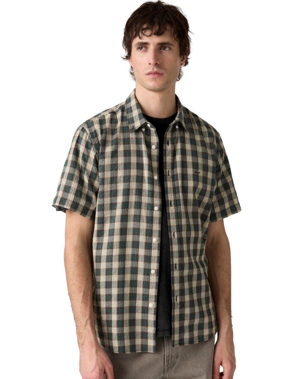 Camisa casual de algodón manga corta para hombre 3