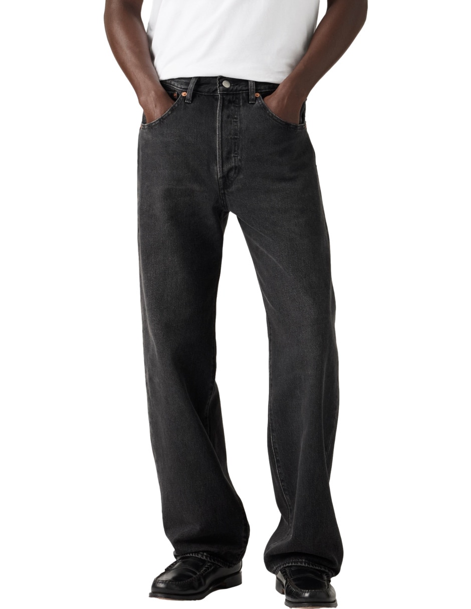 Jeans loose lavado obscuro para hombre