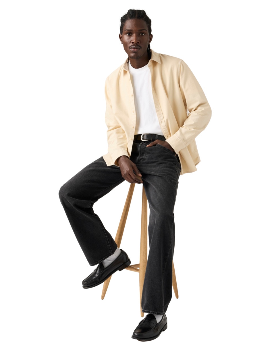 Jeans loose 501 lavado obscuro para hombre 4