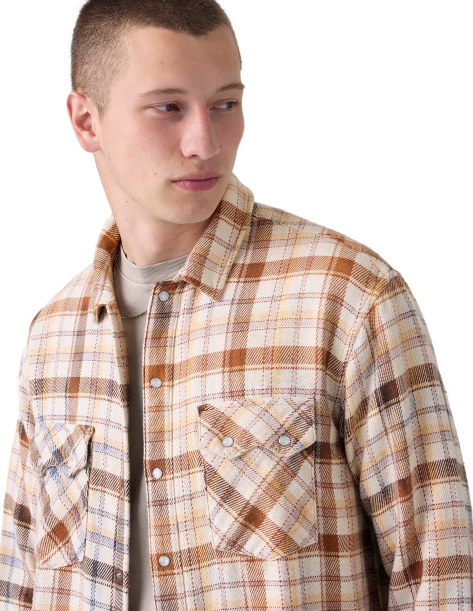 Camisa de algodón manga larga para hombre 4