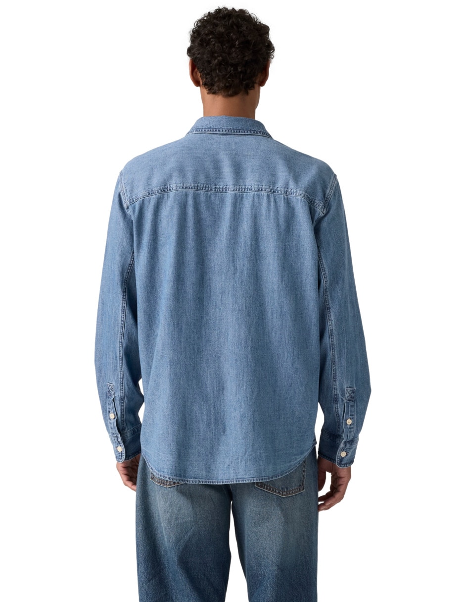 Camisa de algodón manga larga para hombre 2
