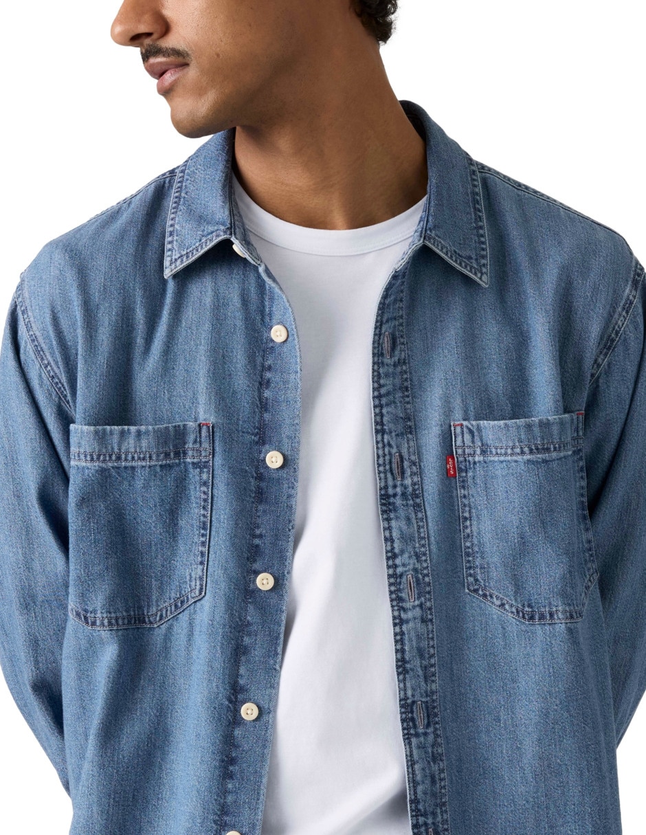 Camisa de algodón manga larga para hombre 3