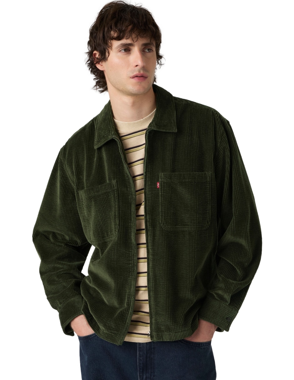 Sobrecamisa casual manga larga para hombre 4