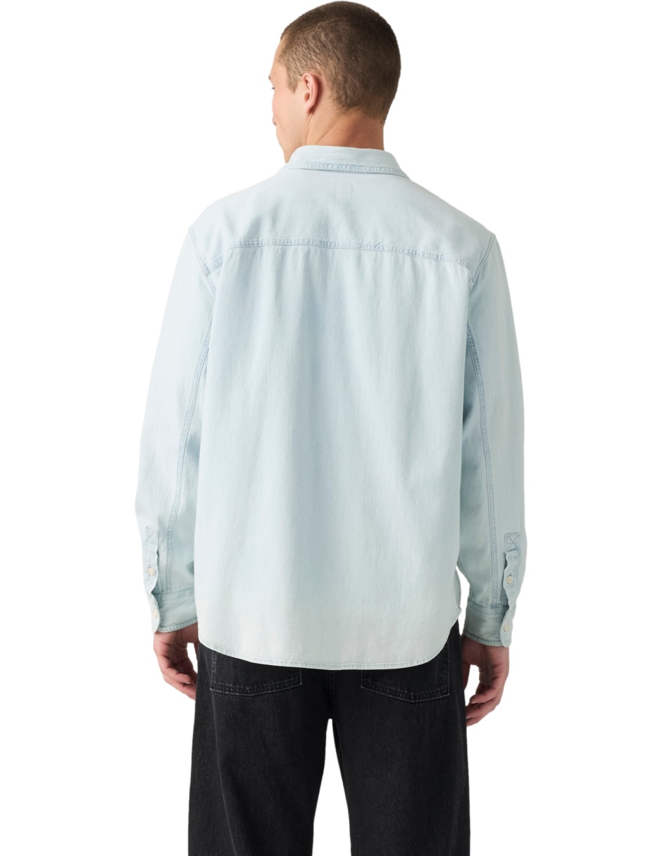 Camisa de algodón manga larga para hombre 2