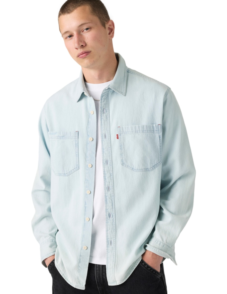 Camisa de algodón manga larga para hombre 3