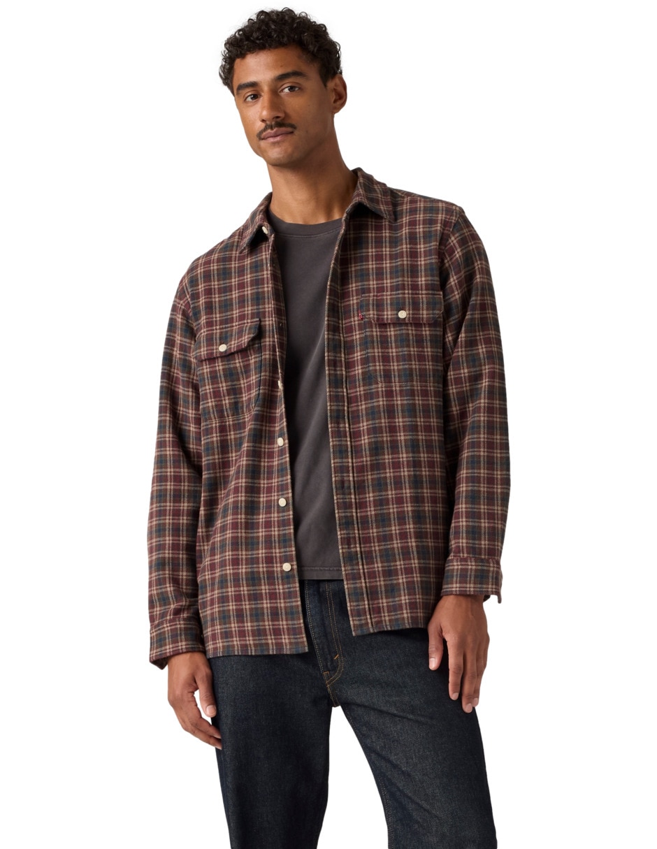 Camisa de algodón manga larga para hombre Camisa de algodón manga larga para hombre