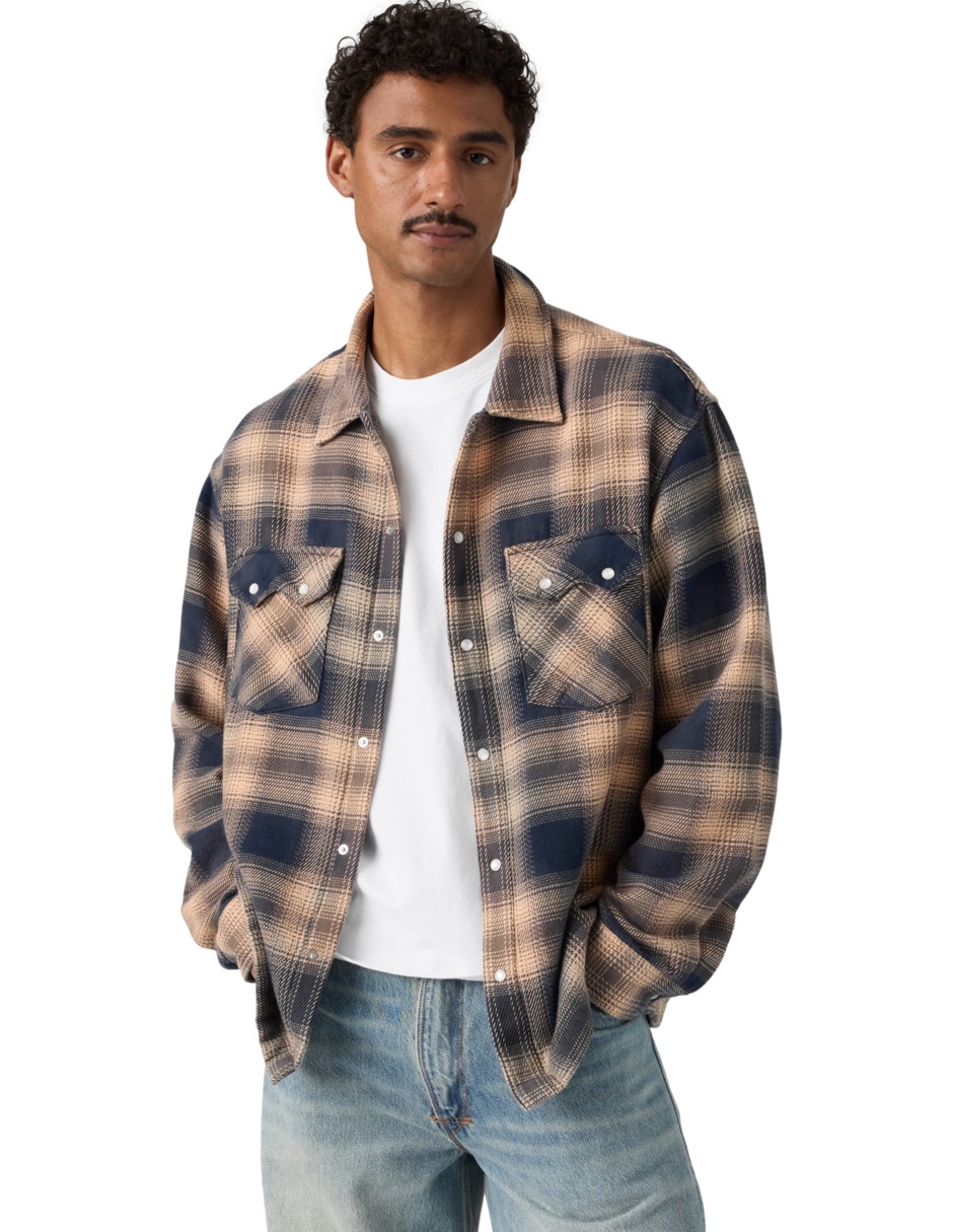 Camisa de algodón manga larga para hombre 4